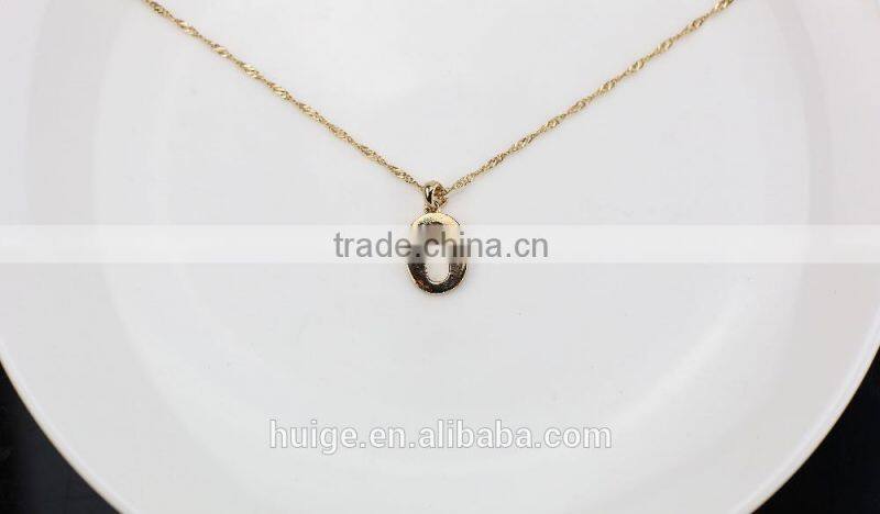 2015 hot sale cross jewelry brass chain gold plated statement pendant necklace