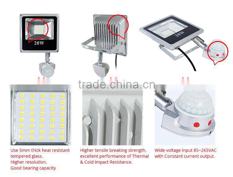Working lifetime up 50000 hour warranty 3 Years 20w led flood light