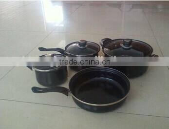 7pcs non-stick carbon steel cookware set ,carbon steel pan
