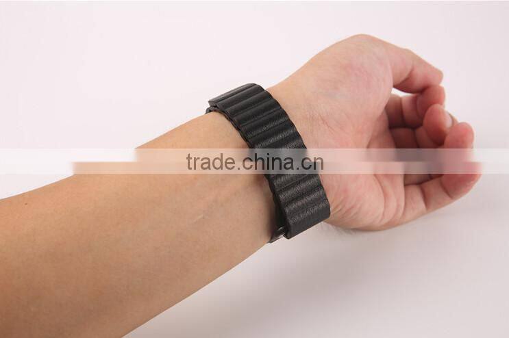 link bracelet For Apple Watch Leather Loop 42mm Adjustable Magnetic Closure strap For Apple Watch leather Band 38