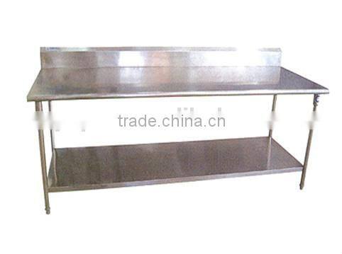 APEX customized restaurant kitchen backrest stainless steel work table