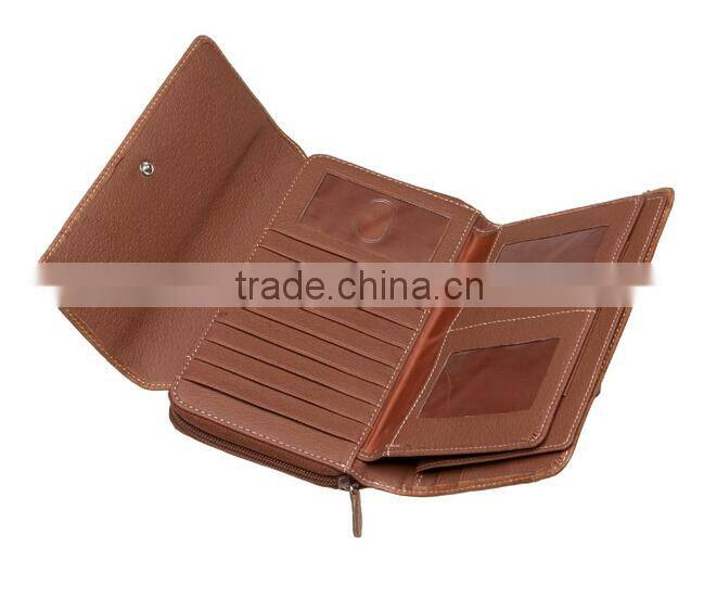 Good quality Factory price OEM RFID Big Fat Flap Women Wallet