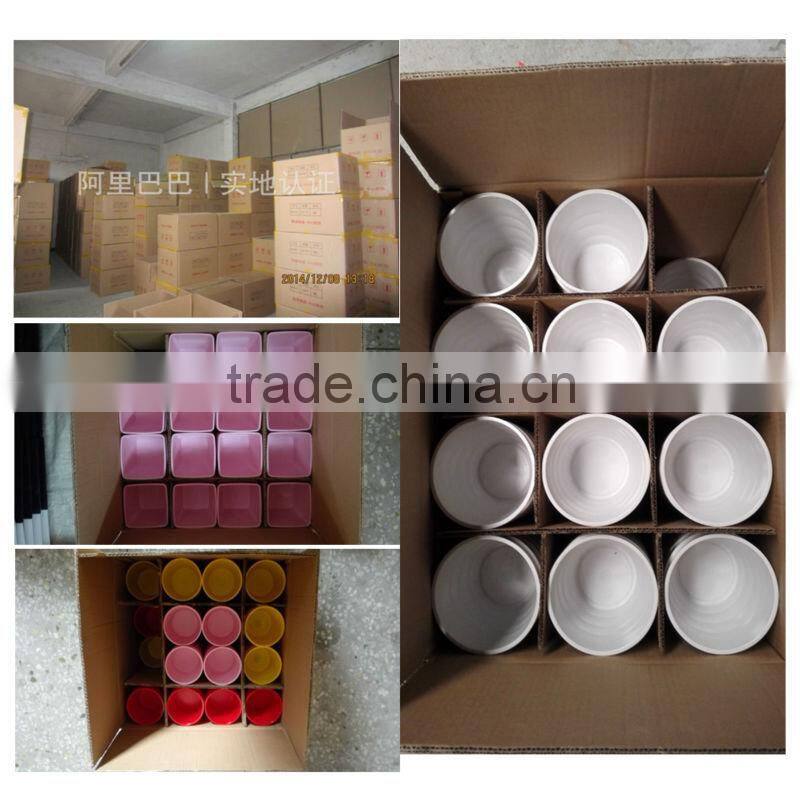 classical design plastic flower pot Straight barrel round melamine flower pot 1424
