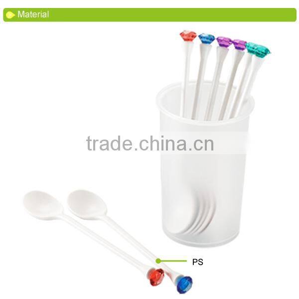 D657 Diamond Coffee Spoon Plastic Spoon Dessert Spoon