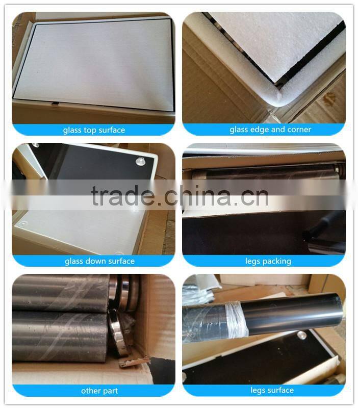 black tempered glass dining table 6 chairs set