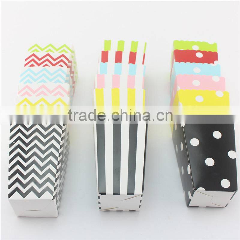 Striped Party Favor Bags Boy Girl Baby Shower Birthday Party Wedding Candy Popcorn Boxes
