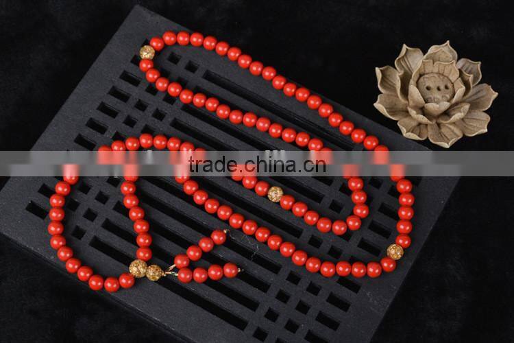 6mm 108 beads bracelets cinnabar red bracelet mala necklace