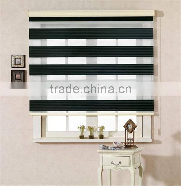 Double Layer Manual Zebra Blind For Living Room /living room curtains