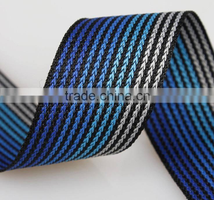 3.0cm blue Gradient plain and eco-friendly polyester webbing