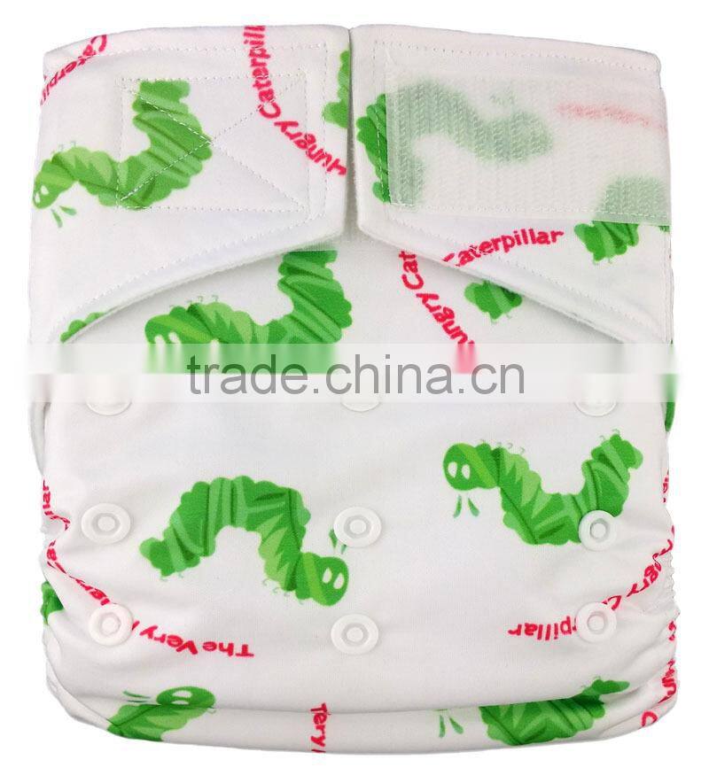 Made in China eco-friendly printed organic mom love baby diaper
