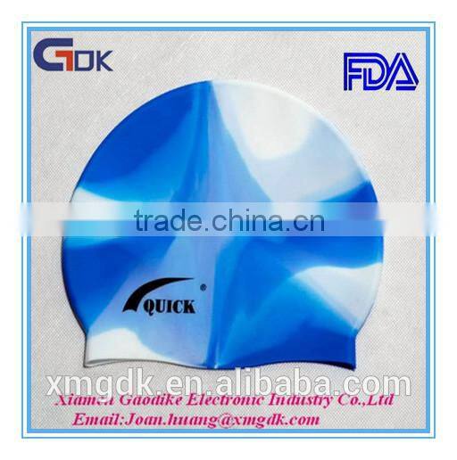 Muti-color Waterproof Custom Silicone Swimming Cap