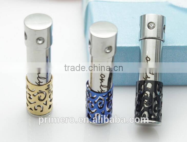 Stainless steel Summer essential oil diffuser Perfume Bottle Pendant necklace