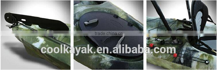 single fishing canoe kajak with rudder and pedal from cool kayak