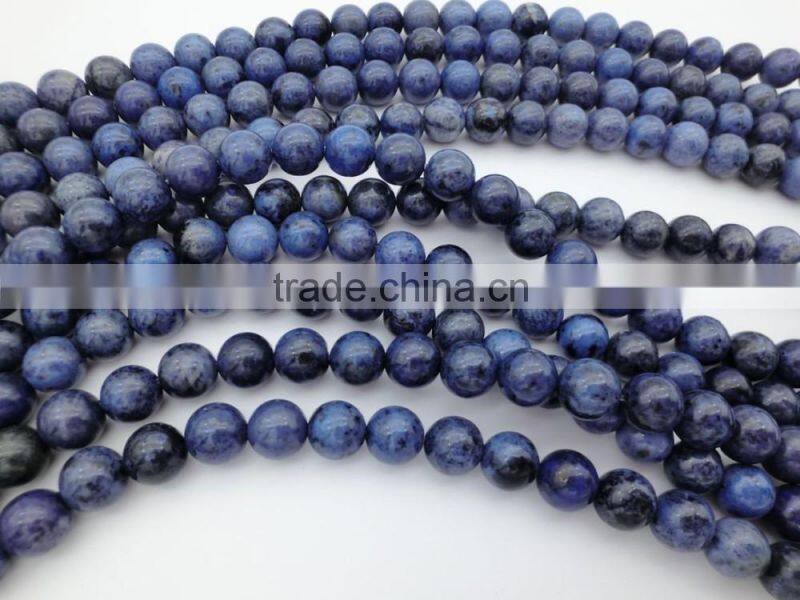 High quality blue point round gemstone round beads