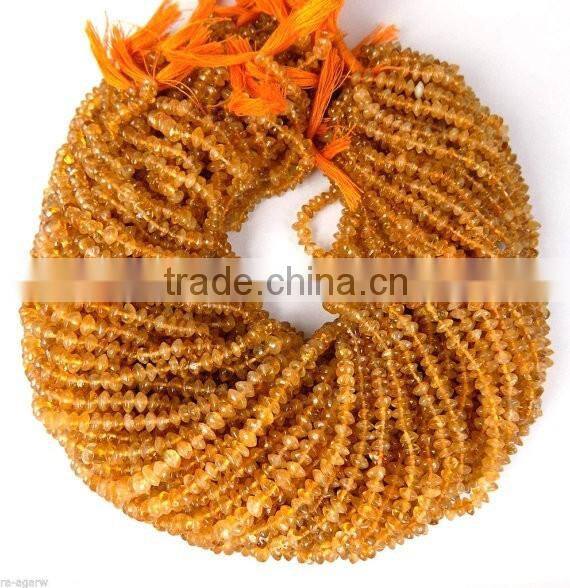 1 Strand Natural Citrine Faceted Rondelle Drilled 5-6mm Beads,Handmade Jewelry Making Citrine Beads