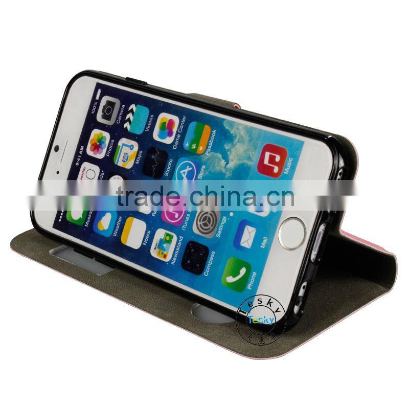 For Apple For iphone 6 Leather Case, Magentic Book Style PU Leather Case For iphone 6