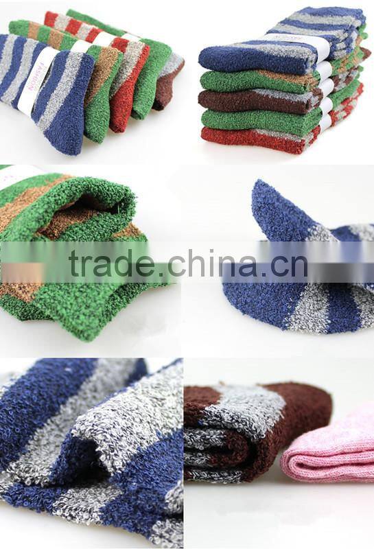 hot-sale soft bed socks fashional furry microfiber socks for men