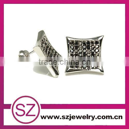 EN0064 wholesale fashion jewelry zircon micro paved heart earings alibaba china