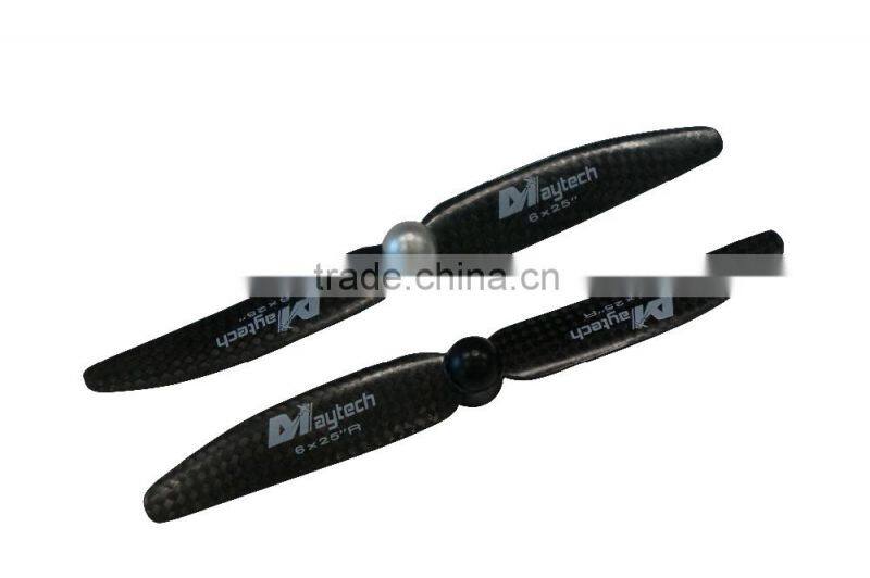 Maytech 6*2.5inch carbon fiber props with self-tightening nut for FPV quadcopter