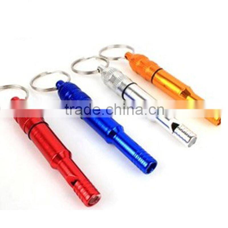 outdoor camping high DB survival emergency whistle with keyring