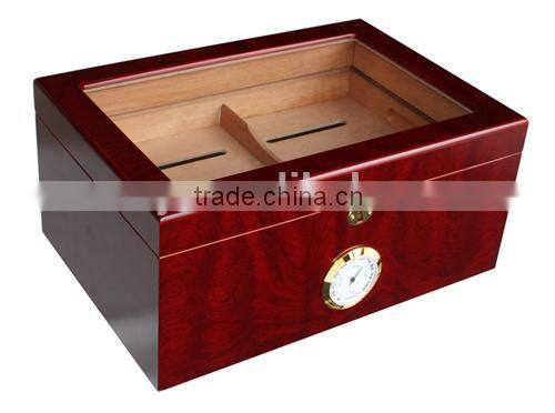 Mahogany Humidor Display Boxes with Glass on Top