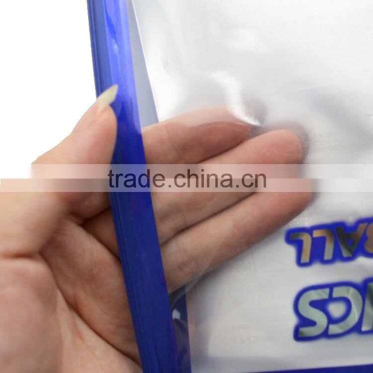 12x28cm printable laminated header bag with slider zipper