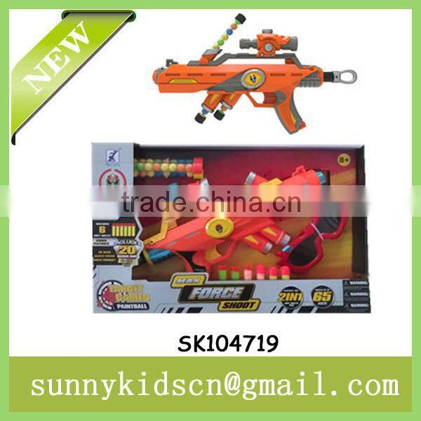 colorful soft bullet gun paintball gun with glasses