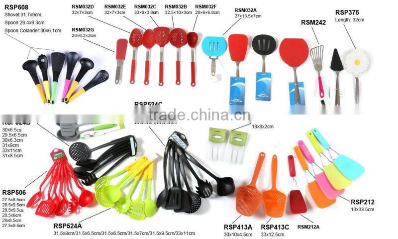 NBRSC high qulaity kitchen gadget Non-stick plastic nylon shovel pancake turner for kitchenware