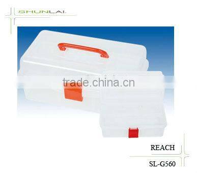 Transprent Tool Box With Tray,Hot Sale Equipment Toolbox, Easy Carry Handle Toolbox SL-G560