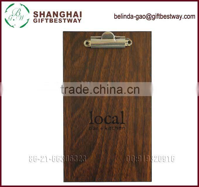 New promotional wholesale restaurant wood menu cover