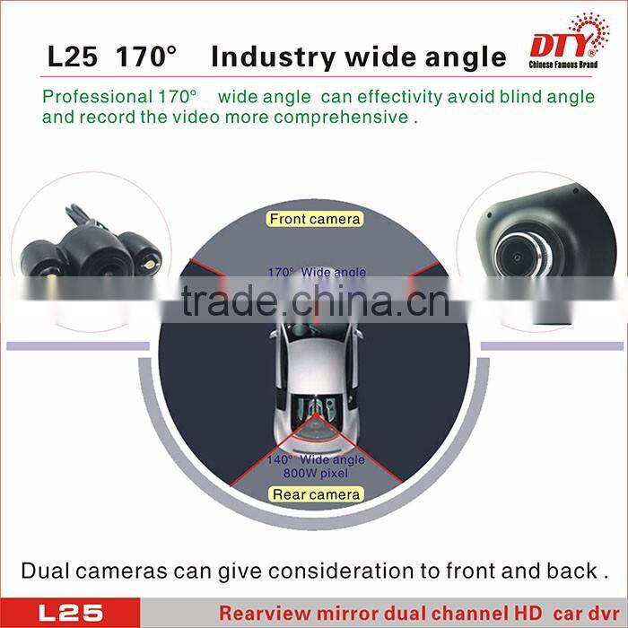 4.3 inch tft lcd screen rearview mirror car dvr,car dvr camera car reverse camera, hd car rearview mirror, L25