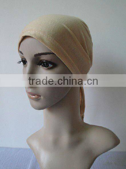 C005 new muslim tie back underscarf,cotton underscarf and hats