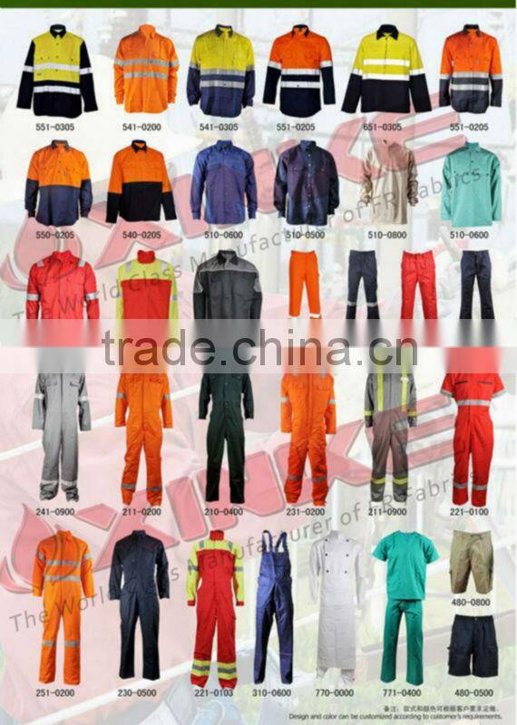 EN ISO11612 Hi vis permenent flame retardant FR AS Modacrylic fabric