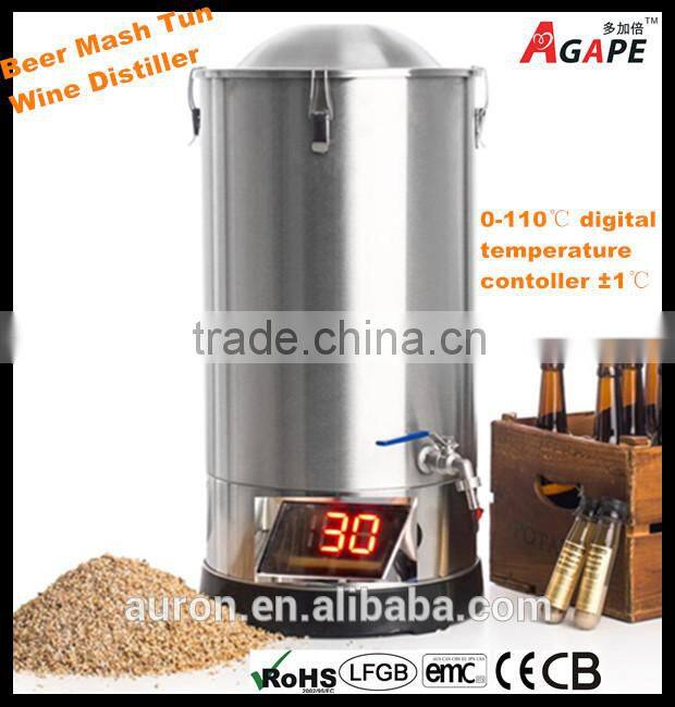 30L MASH TUN, HOME BREWING EQUIPMENT, MINI BEER BREWING MACHINE, 30L WINE DISTILLER