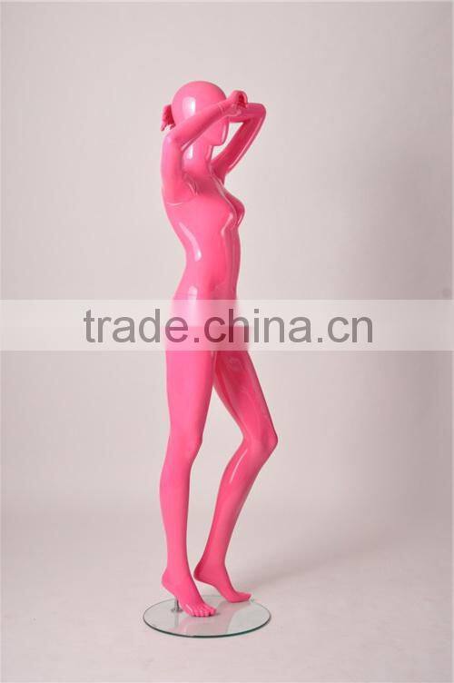 Christmas window display women mannequins with abstract face