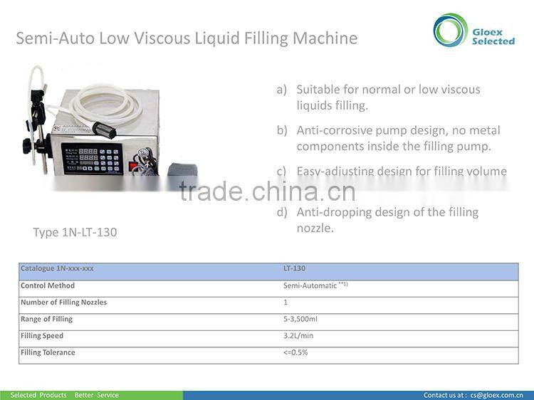 LT-130 Semi-automatic Liquid Filling Machine