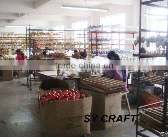 Foam christmas ball with flower ornament