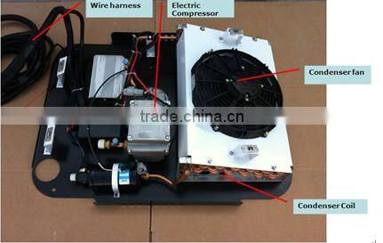 China 12 volt roof mounted refrigeration unit for van