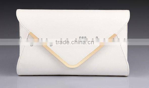 Elegant Purple Plain Leather Clutch Envelope Bag