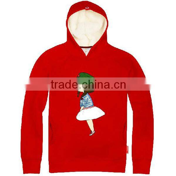 plain warm girls winter hoodies OEM(YCH-B0151)