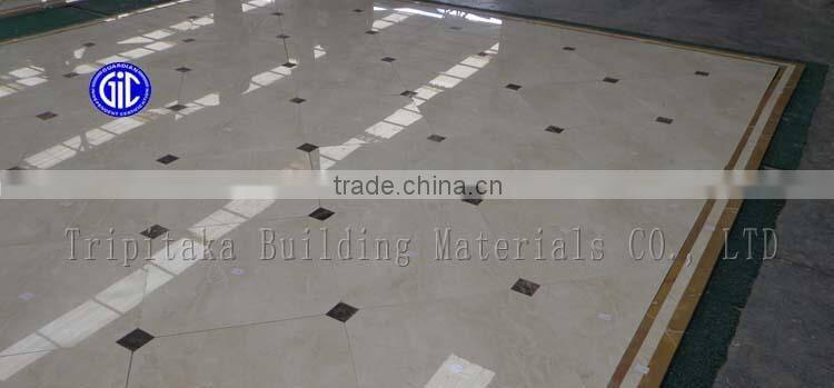 Cheap polished crema marfil marble flooring design
