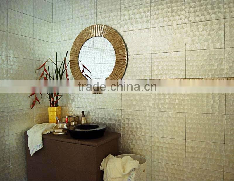 Capiz mother of pearl wall paper silver white capiz sea shell mosaic tile