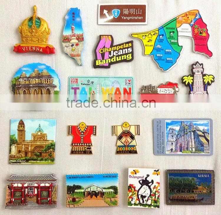 Popular Embossed Fridge Magnet for Different Countries