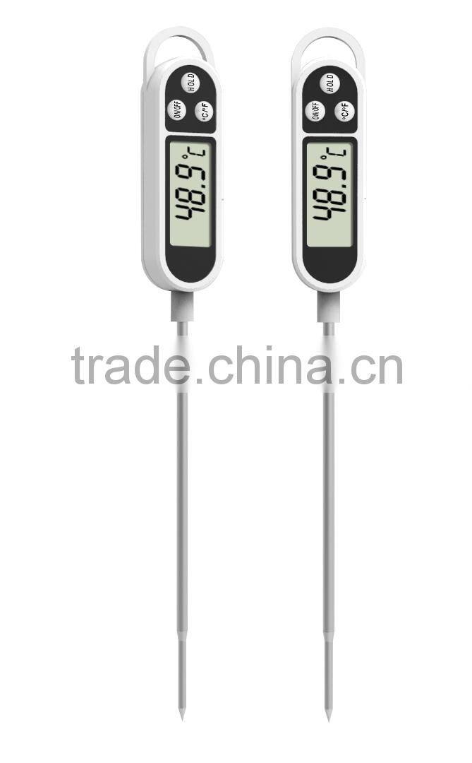 LFGB cert. Digital kitchen cooking food meat BBQ thermometer with stainless probe CE ROHS compliance -S706