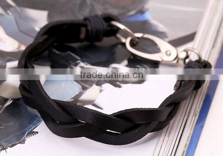 2016 Braided Leather Bracelet With Clasp Cheap Bangle Wholesale
