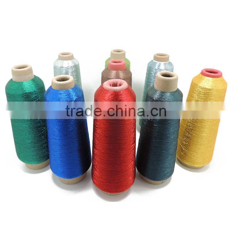 Wholesale 35% metallic yarn 65% 150D polyester yarn Metallic Embroidery Thread