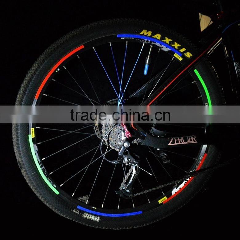 colourful wholesales bicycle wheel stilcker reflective bicycle stilcker