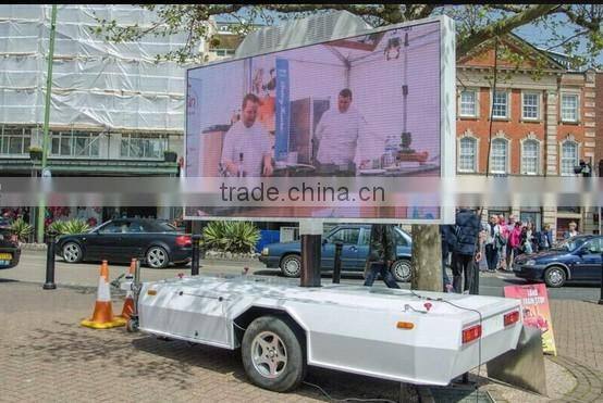 Outdoor advertising trailer LED mobile display, mobile billboards