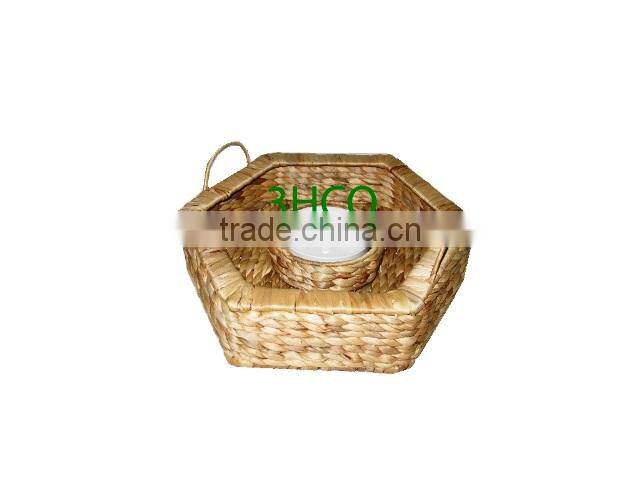 2015 New Product Water Hyacinth Basket for Home Decoration and Furniture