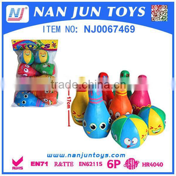 Hot sale Funny Baby Bowling soft plush kids baby toy colorful